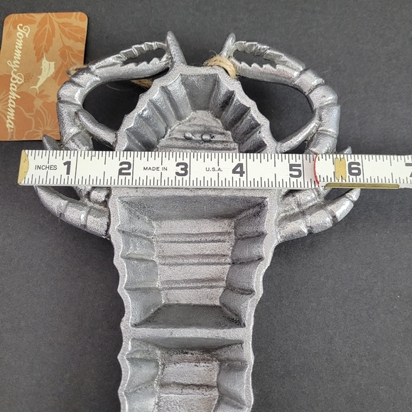 Tommy Bahama Lobster Shaped 3 Section Metal Dish Serving Candy NEW with flaw - Picture 6 of 11